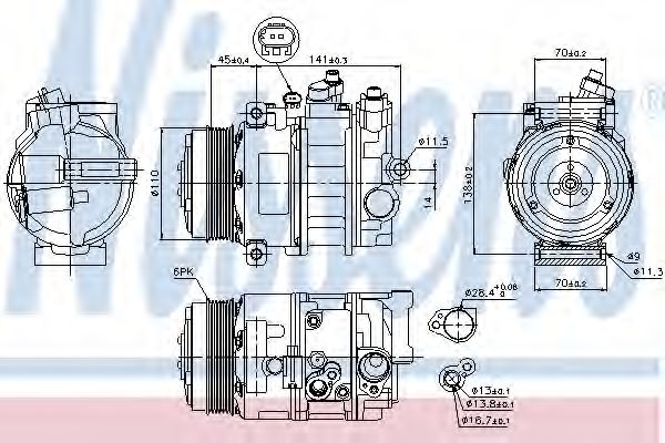 NISSENS - 89039 - Компрессор, кондиционер (Кондиционер)