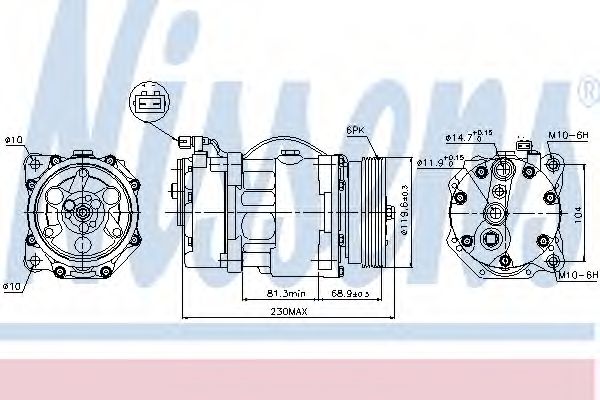 NISSENS - 89040 - Компрессор, кондиционер (Кондиционер)