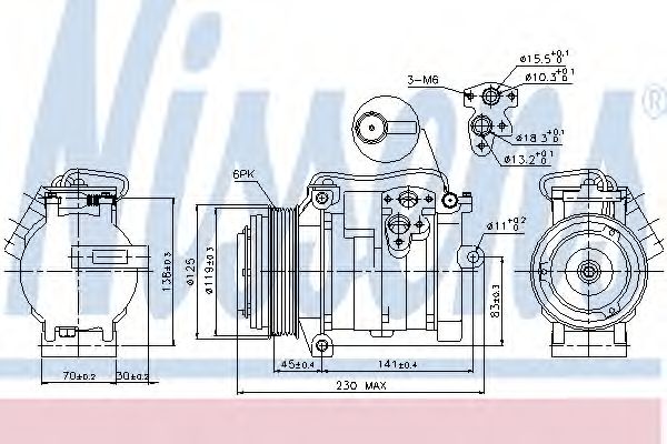 NISSENS - 89315 - Компрессор, кондиционер (Кондиционер)