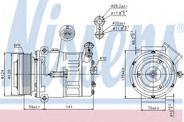 NISSENS - 89343 - Компрессор, кондиционер (Кондиционер)