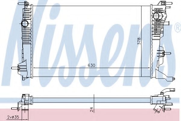 NISSENS - 637647 - Радиатор, охлаждение двигателя (Охлаждение)