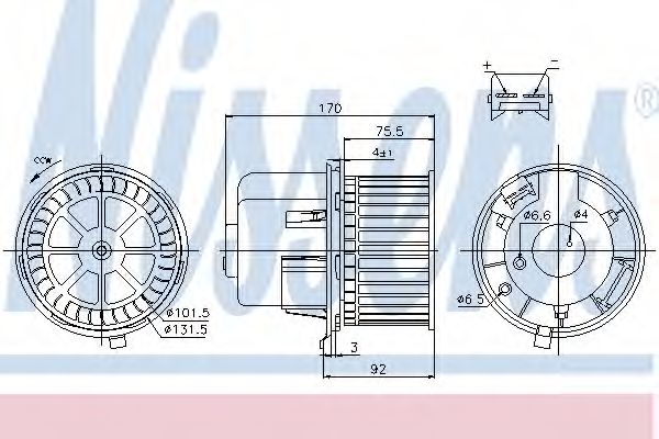 NISSENS - 87061 - Вентилятор салона (Отопление / вентиляция)