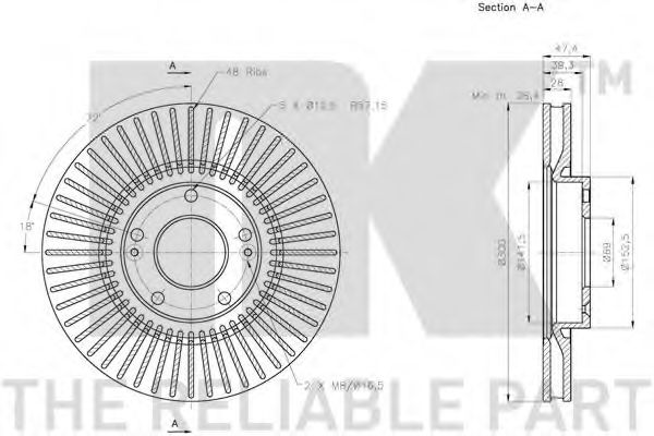 NK - 203433 - Тормозной диск (Тормозная система)