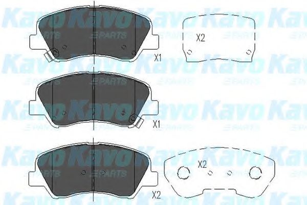 KAVO PARTS - KBP-4023 - Комплект тормозных колодок, дисковый тормоз (Тормозная система)