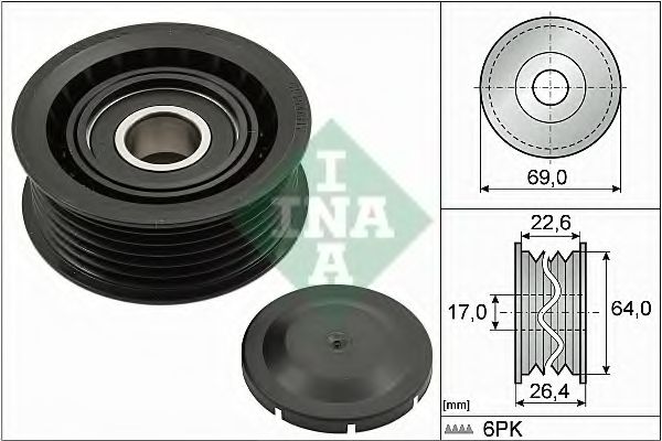 INA - 532 0160 10 - Паразитный / ведущий ролик, поликлиновой ремень (Ременный привод)