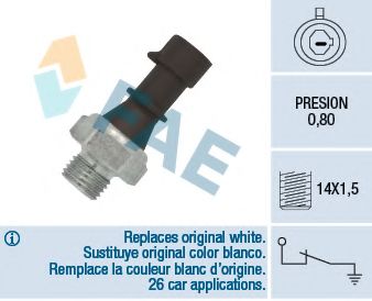 FAE - 12570 - Датчик давления масла (Смазывание)