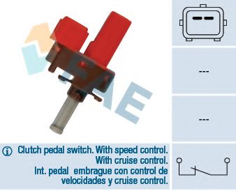 FAE - 24845 - Выключатель, привод сцепления (Tempomat) (Система регулирования скорости)