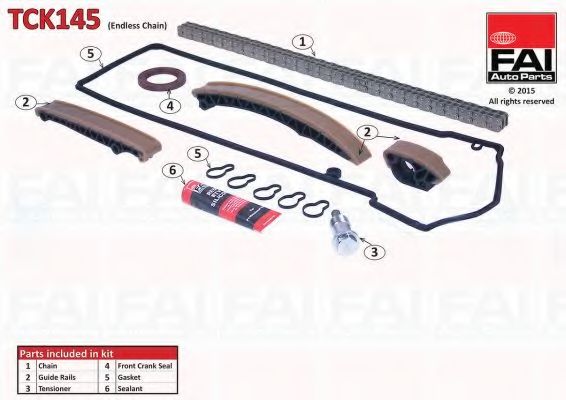 FAI AUTOPARTS - TCK145 - Комплект цепи привода распредвала (Управление двигателем)