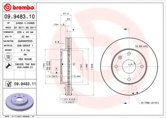 AP - 24906 - Тормозной диск (Тормозная система)