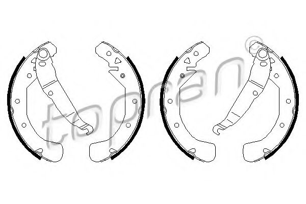 TOPRAN - 205 788 - Комплект тормозных колодок (Тормозная система)