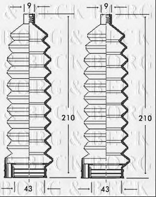 BORG & BECK - BSG3105 - Пыльник, рулевое управление (Рулевое управление)