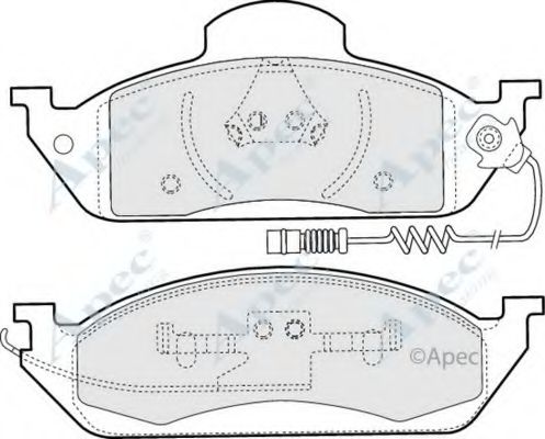 APEC BRAKING - PAD1102 - Комплект тормозных колодок, дисковый тормоз (Тормозная система)