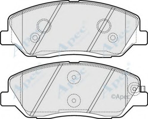 APEC BRAKING - PAD1564 - Комплект тормозных колодок, дисковый тормоз (Тормозная система)