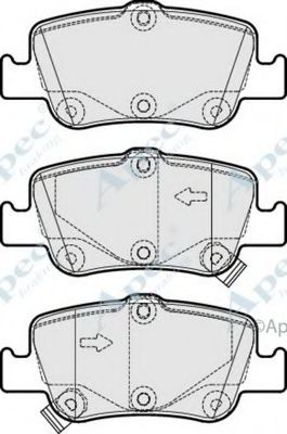 APEC BRAKING - PAD1674 - Комплект тормозных колодок, дисковый тормоз (Тормозная система)