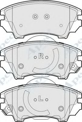 APEC BRAKING - PAD1684 - Комплект тормозных колодок, дисковый тормоз (Тормозная система)