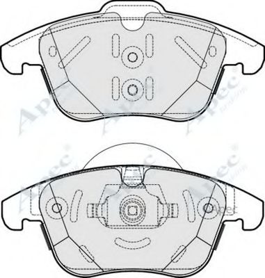 APEC BRAKING - PAD1878 - Комплект тормозных колодок, дисковый тормоз (Тормозная система)