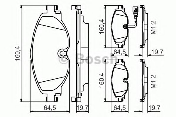 BOSCH - 0 986 495 347 - Комплект тормозных колодок, дисковый тормоз (Тормозная система)