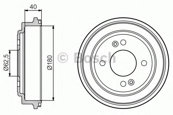 BOSCH - 0 986 477 216 - Тормозной барабан (Тормозная система)