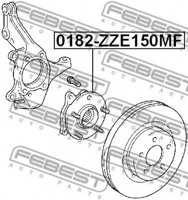 FEBEST - 0182-ZZE150MF - Ступица колеса (Подвеска колеса)