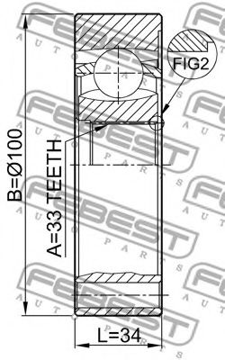 FEBEST - 2311-5021 - Шарнирный комплект, приводной вал (Привод колеса)