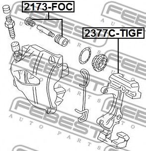 FEBEST - 2377C-TIGF - Комплект поддержки корпуса скобы тормоза (Тормозная система)