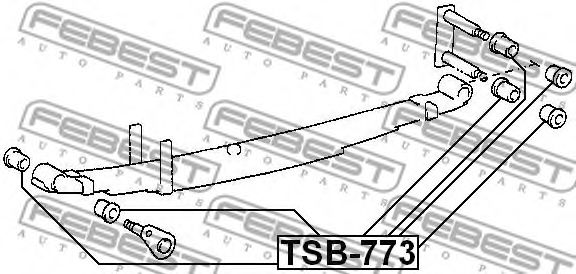 FEBEST - TSB-773 - Втулка, листовая рессора (Подвеска / амортизация)