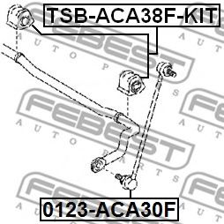 FEBEST - TSB-ACA38F-KIT - Опора, стабилизатор (Подвеска колеса)