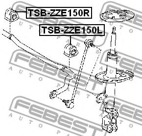 FEBEST - TSB-ZZE150L - Опора, стабилизатор (Подвеска колеса)