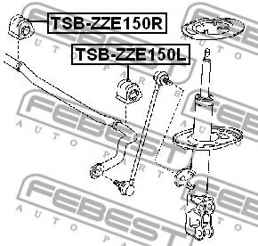 FEBEST - TSB-ZZE150R - Опора, стабилизатор (Подвеска колеса)