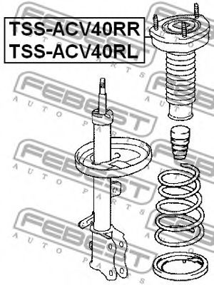 FEBEST - TSS-ACV40RL - Подвеска, амортизатор (Подвеска / амортизация)