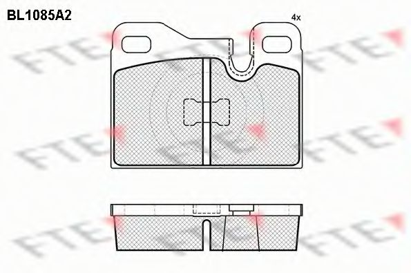 FTE - BL1085A2 - Комплект тормозных колодок, дисковый тормоз (Тормозная система)