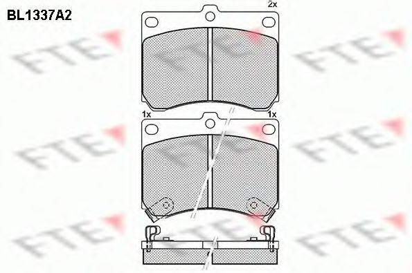 FTE - BL1337A2 - Комплект тормозных колодок, дисковый тормоз (Тормозная система)