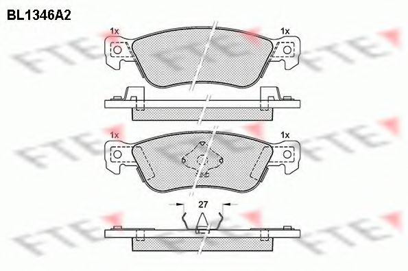 FTE - BL1346A2 - Комплект тормозных колодок, дисковый тормоз (Тормозная система)