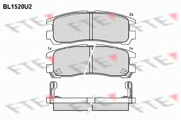 FTE - BL1520U2 - Комплект тормозных колодок, дисковый тормоз (Тормозная система)