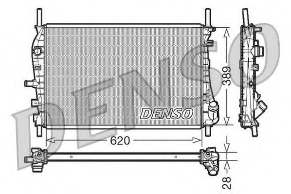 DENSO - DRM10073 - Радиатор, охлаждение двигателя (Охлаждение)