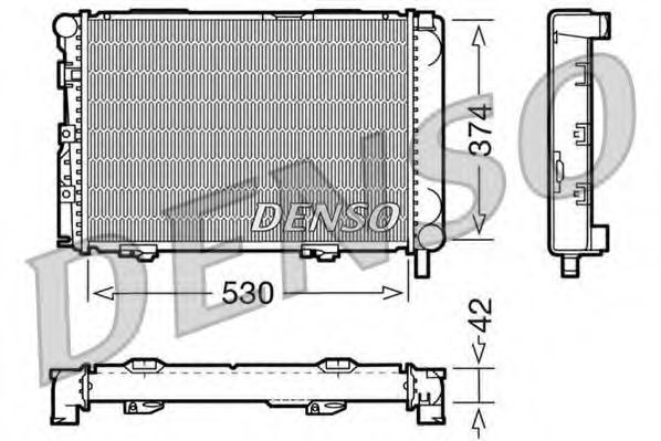 DENSO - DRM17025 - Радиатор, охлаждение двигателя (Охлаждение)