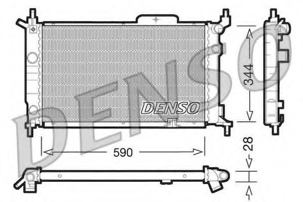 DENSO - DRM20015 - Радиатор, охлаждение двигателя (Охлаждение)