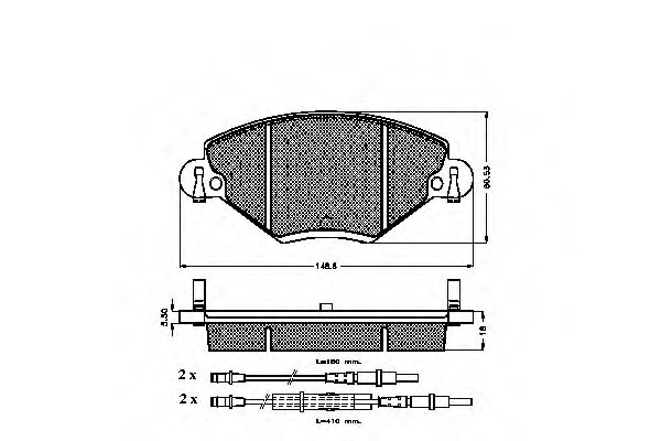 SPIDAN - 32835 - Комплект тормозных колодок, дисковый тормоз