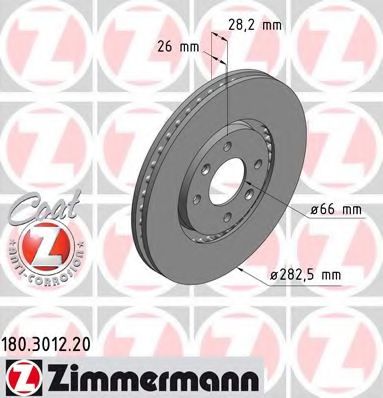 ZIMMERMANN - 180.3012.20 - Тормозной диск (Тормозная система)