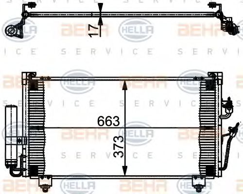 BEHR HELLA SERVICE - 8FC 351 301-581 - Конденсатор, кондиционер (Кондиционер)