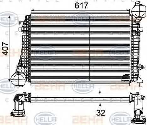 BEHR HELLA SERVICE - 8ML 376 746-161 - Интеркулер (Система подачи воздуха)