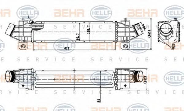 BEHR HELLA SERVICE - 8ML 376 899-091 - Интеркулер (Система подачи воздуха)