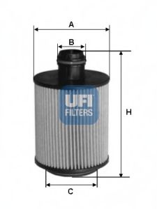 UFI - 25.061.00 - Масляный фильтр (Смазывание)