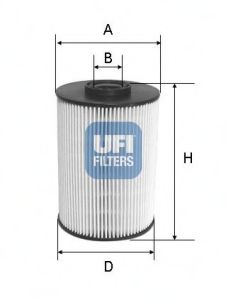 UFI - 26.037.00 - Топливный фильтр (Система подачи топлива)