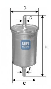 UFI - 31.722.00 - Топливный фильтр (Система подачи топлива)