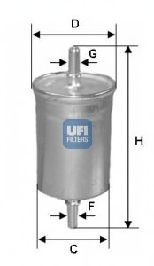 UFI - 31.844.00 - Топливный фильтр (Система подачи топлива)