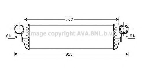 AVA QUALITY COOLING - MS4379 - Интеркулер (Система подачи воздуха)