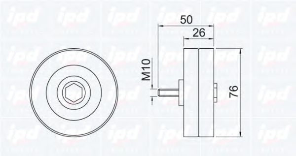IPD - 15-1029 - Паразитный / ведущий ролик, поликлиновой ремень (Ременный привод)