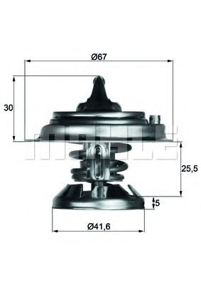 MAHLE ORIGINAL - TX 29 80D - Термостат, охлаждающая жидкость (Охлаждение)