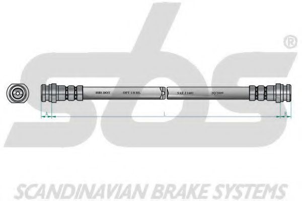 SBS - 1330853043 - Тормозной шланг (Тормозная система)